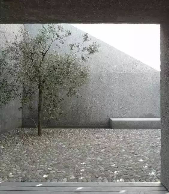水泥墻樸素寂靜的美，庭院設(shè)計(jì)