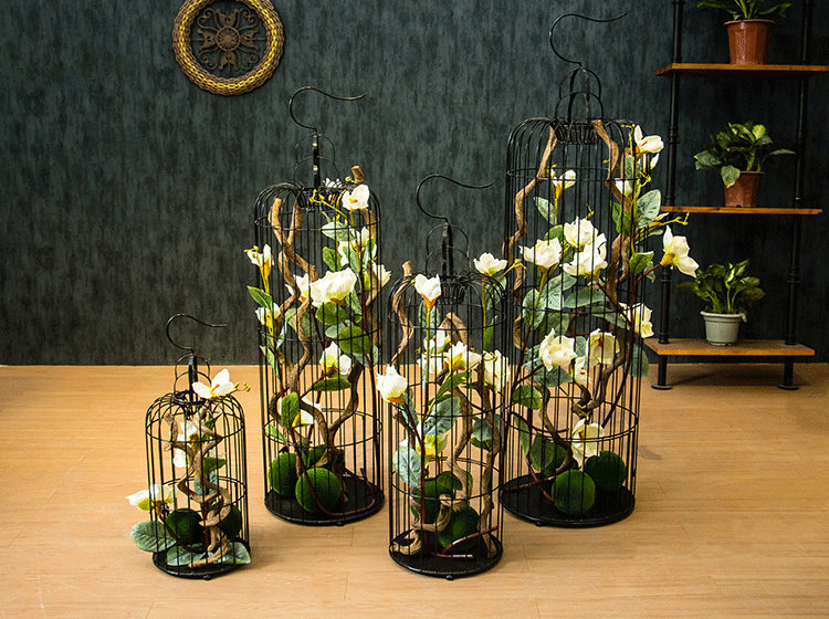 復(fù)古鐵藝鳥籠圖片