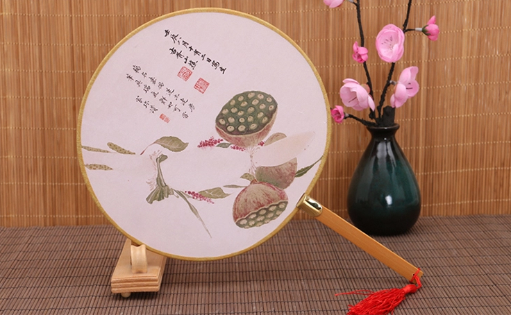 古風(fēng)系列圖案的家佳樂文學(xué)復(fù)古團(tuán)扇