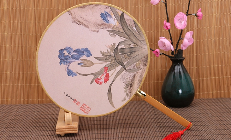 古風(fēng)系列圖案的家佳樂文學(xué)復(fù)古團(tuán)扇
