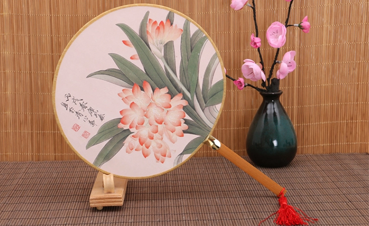 古風(fēng)系列圖案的家佳樂(lè)文學(xué)復(fù)古團(tuán)扇