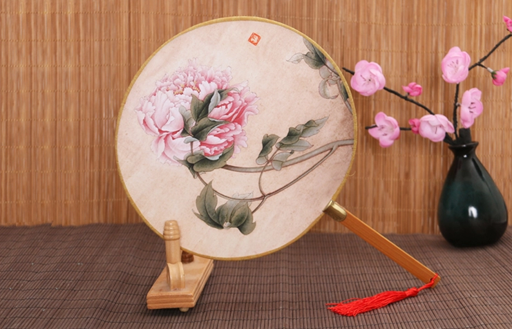 古風(fēng)系列圖案的家佳樂文學(xué)復(fù)古團(tuán)扇