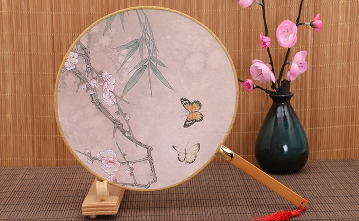 古風(fēng)系列圖案的家佳樂文學(xué)復(fù)古團(tuán)扇