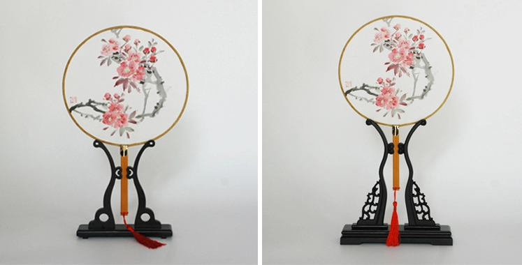 炎炎夏日的清涼，家佳樂文學(xué)手繪真絲團扇