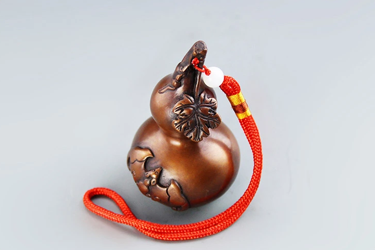 精致風水吉祥物文玩紫銅葫蘆工藝品