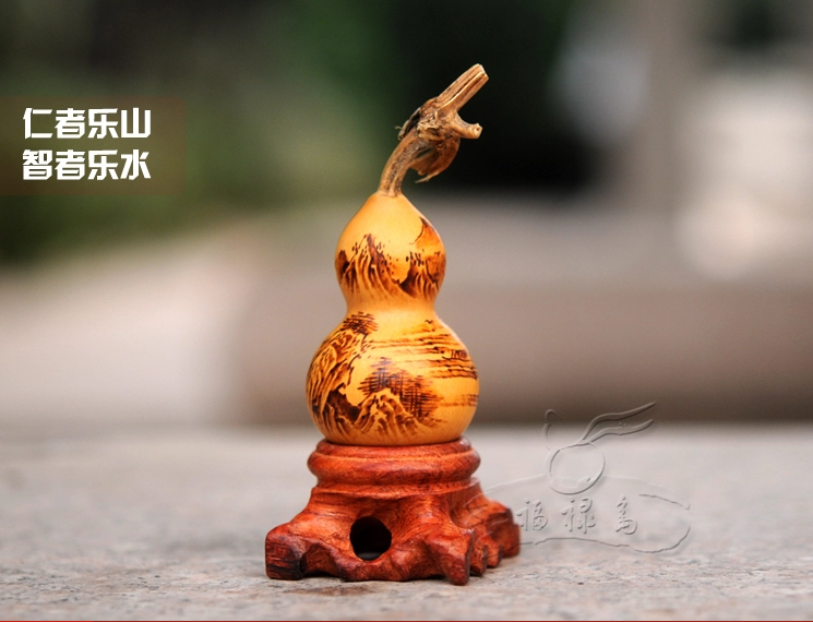 家佳樂文學古典山水手工烙畫葫蘆工藝品