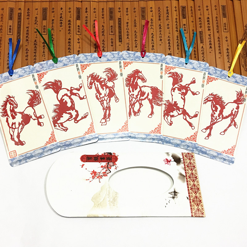 家佳樂(lè)文學(xué)古典元素剪紙書簽設(shè)計(jì)