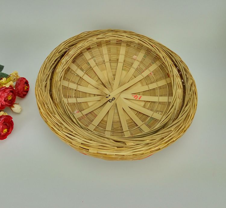 手工竹編竹籃，手繪彩繪禮品籃