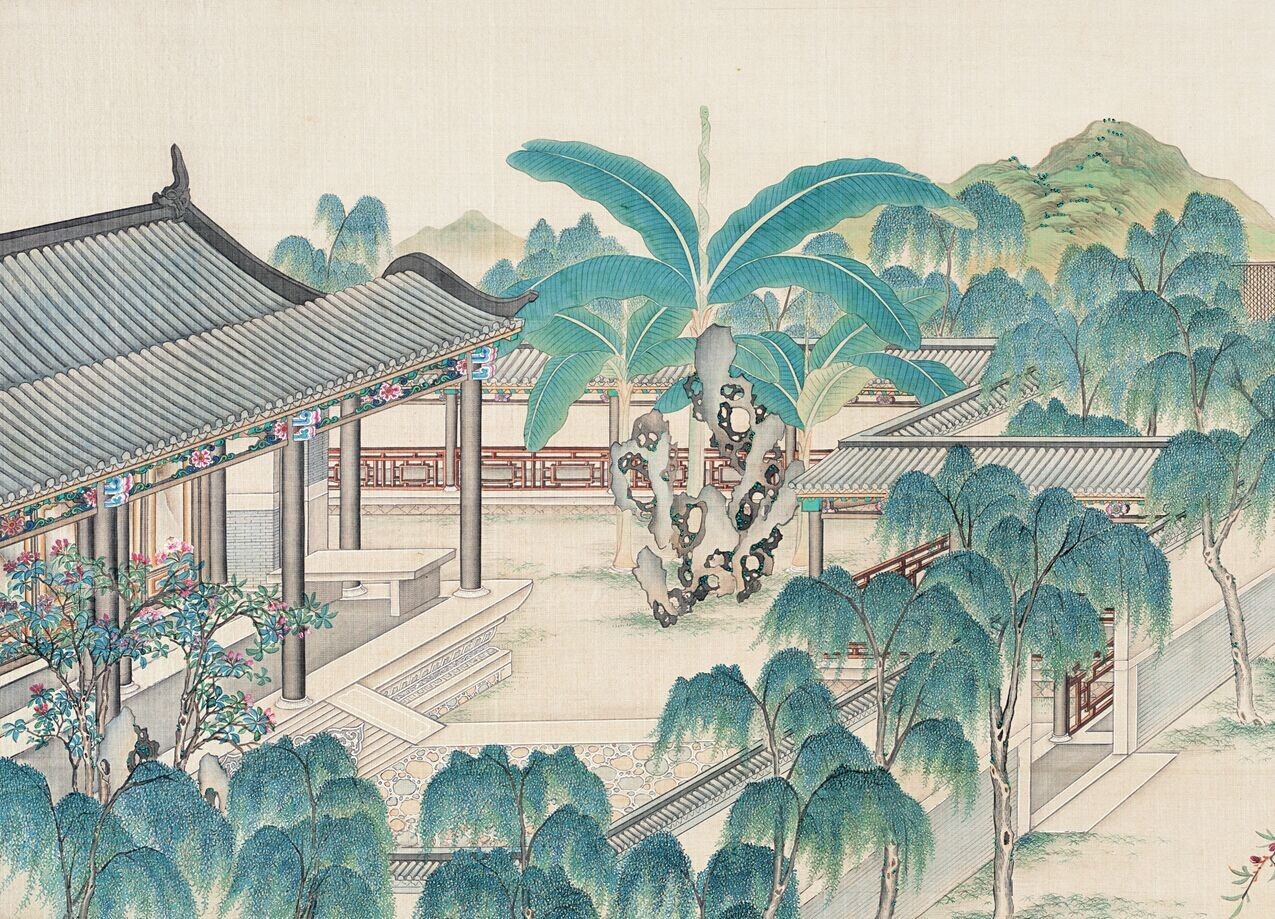 庭院深深，佳人依在