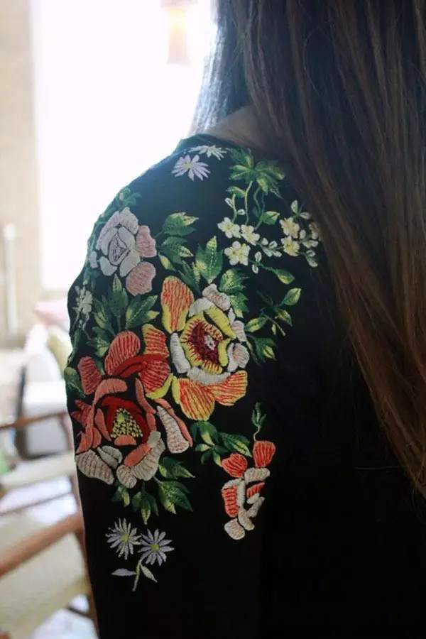 美的讓人無法呼吸，唯美刺繡圖案圖片