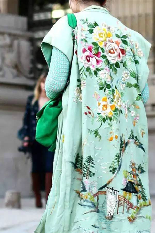 美的讓人無法呼吸，唯美刺繡圖案圖片