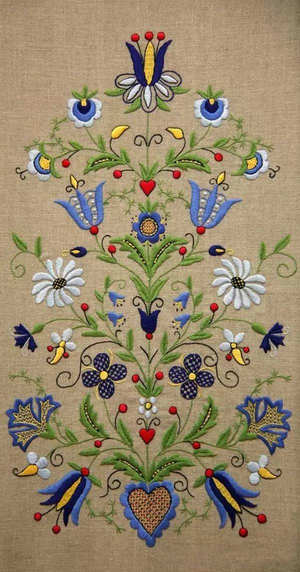美的讓人無法呼吸，唯美刺繡圖案圖片