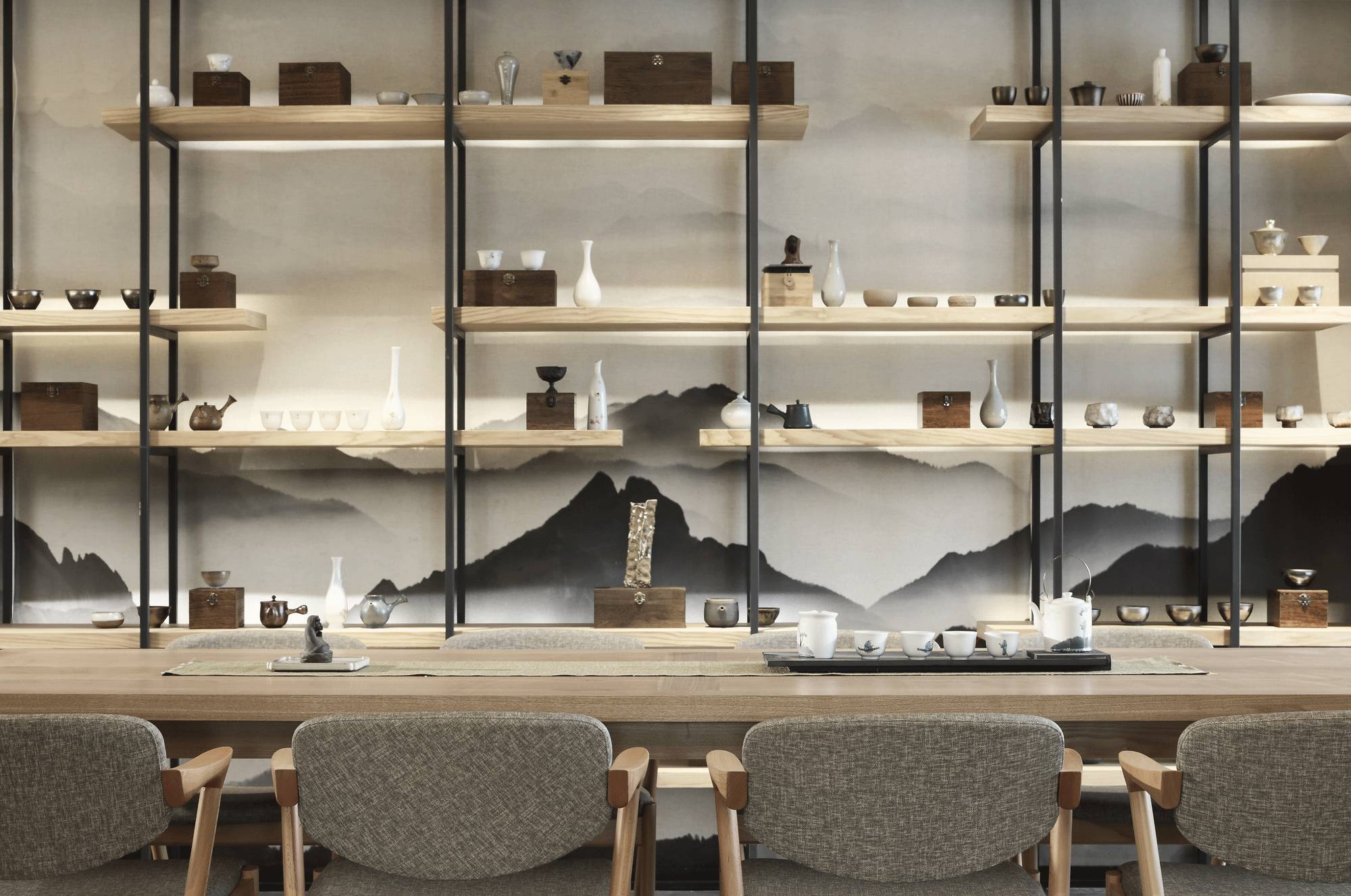 樸素安靜的禪意原木空間，中式裝修造景藝術(shù)