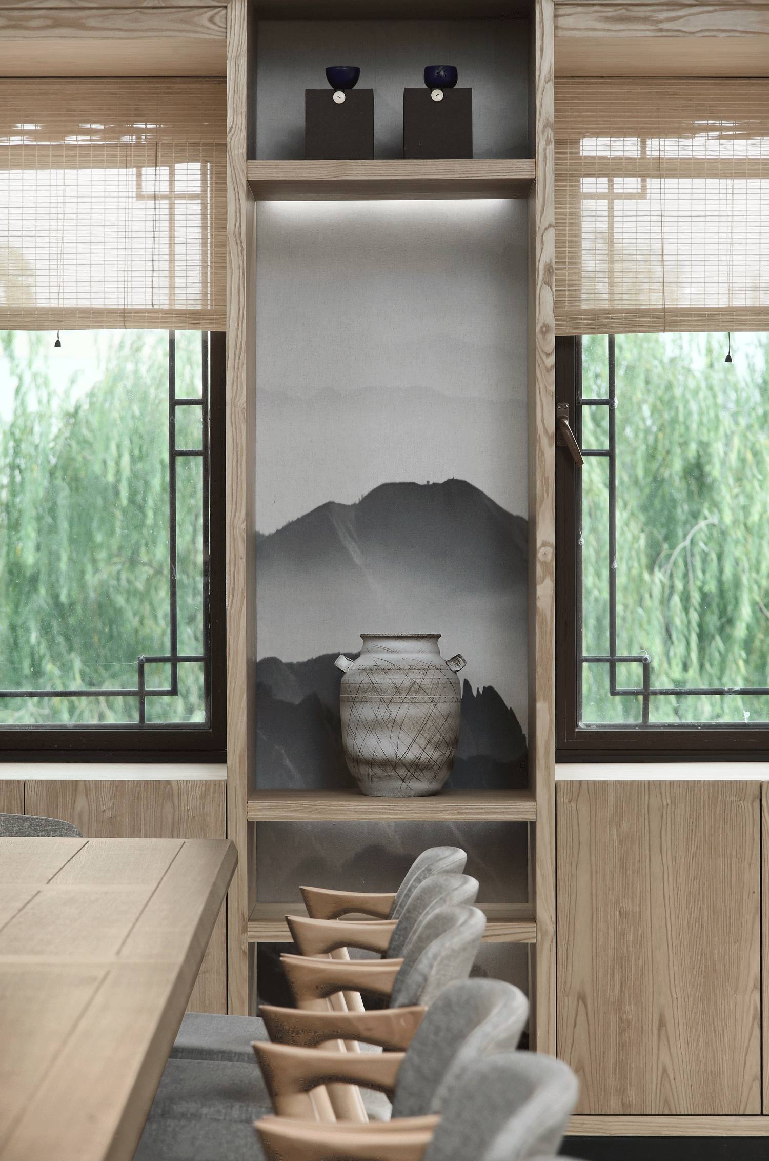 樸素安靜的禪意原木空間，中式裝修造景藝術(shù)