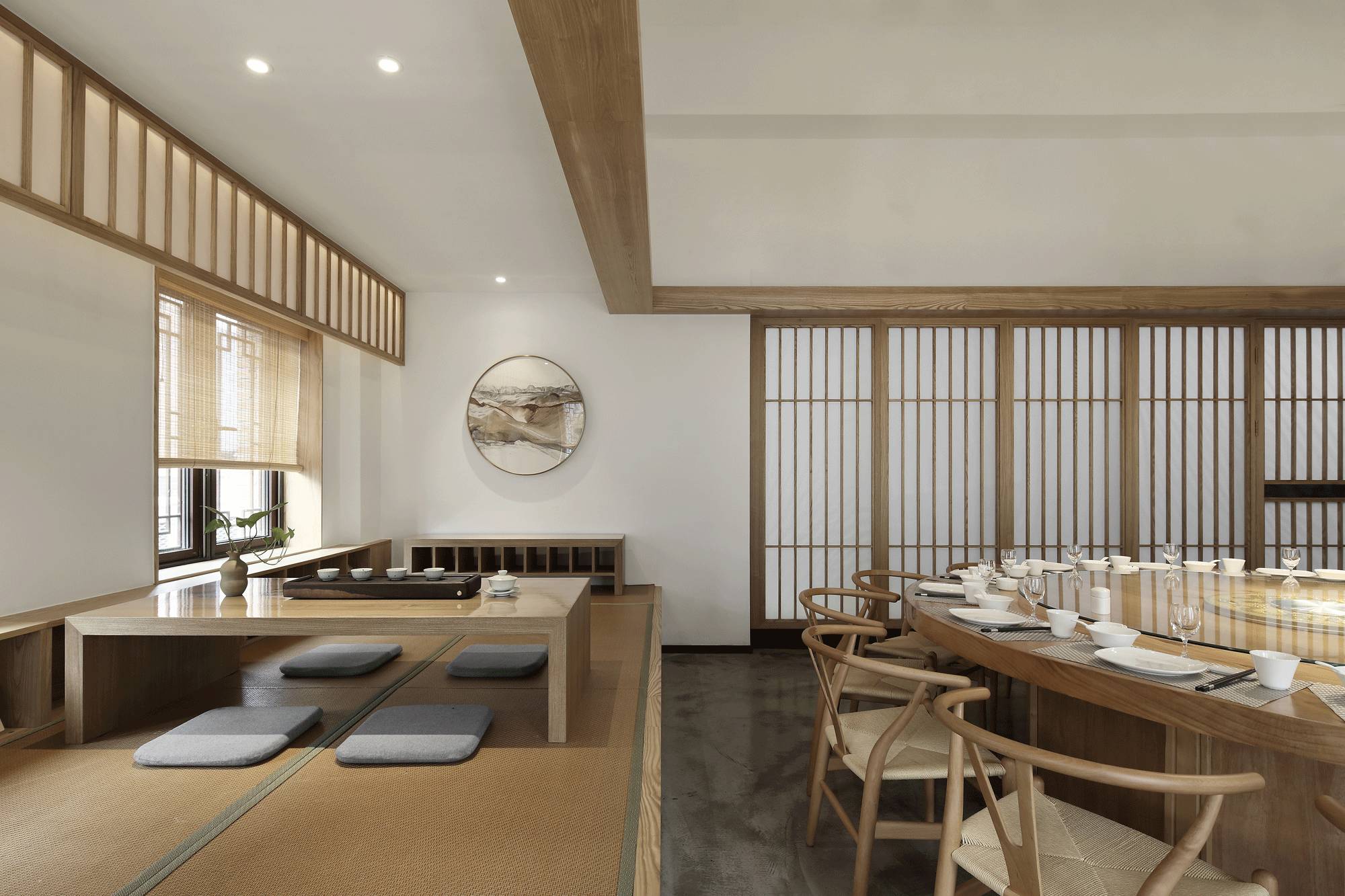 樸素安靜的禪意原木空間，中式裝修造景藝術(shù)