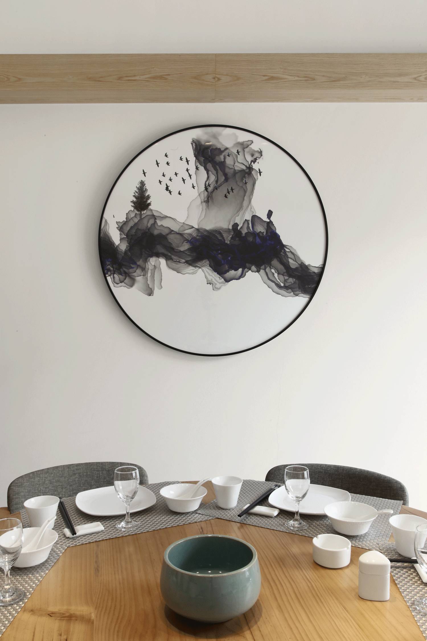 樸素安靜的禪意原木空間，中式裝修造景藝術(shù)