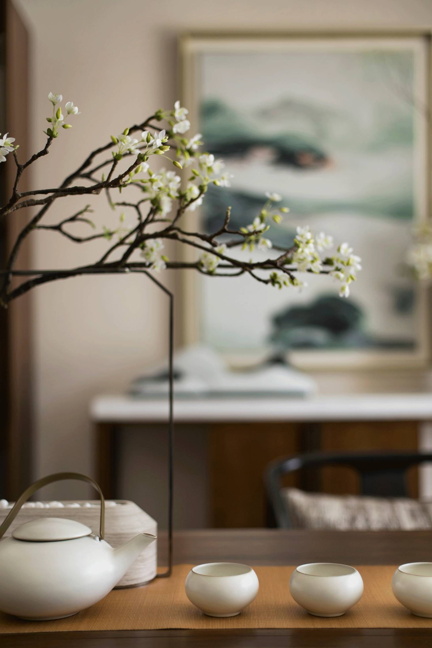 茶·時(shí)光的故事，290㎡典雅新中式裝修設(shè)計(jì)