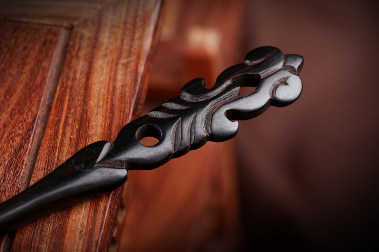 手工復(fù)古典家佳樂文學(xué)黑檀木發(fā)簪木質(zhì)簪子