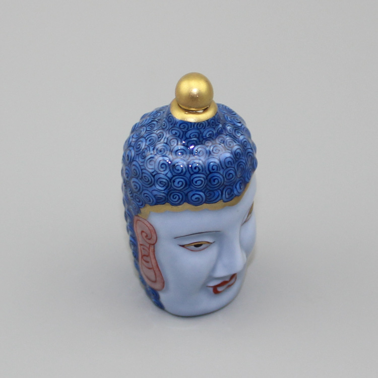 佛光普照手繪描金鼻煙壺如來佛祖掛飾護身符