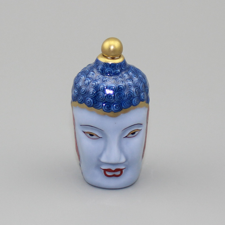 佛光普照手繪描金鼻煙壺如來佛祖掛飾護身符