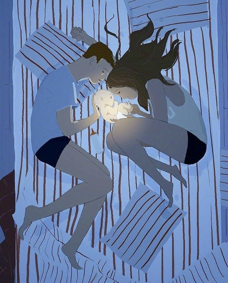 兩個人的時光，唯美插畫