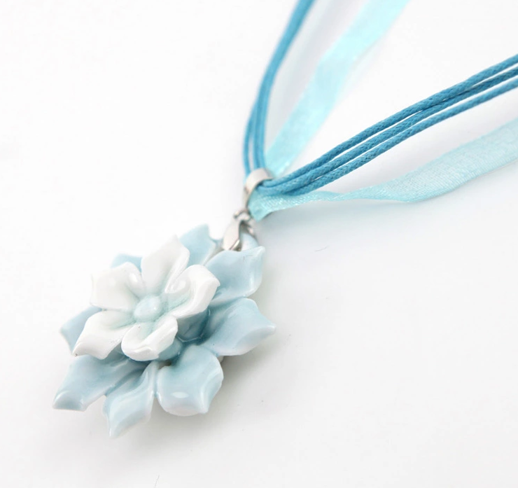 古風(fēng)白袂青衫家佳樂(lè)文學(xué)手工陶瓷項(xiàng)鏈