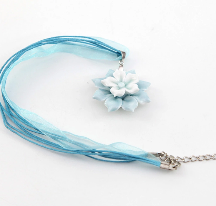 古風(fēng)白袂青衫家佳樂(lè)文學(xué)手工陶瓷項(xiàng)鏈