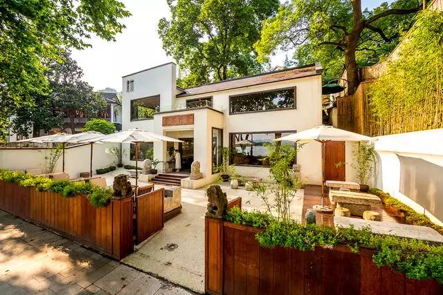 青桐·青竹茶舍，茶香縹緲靜賞西湖