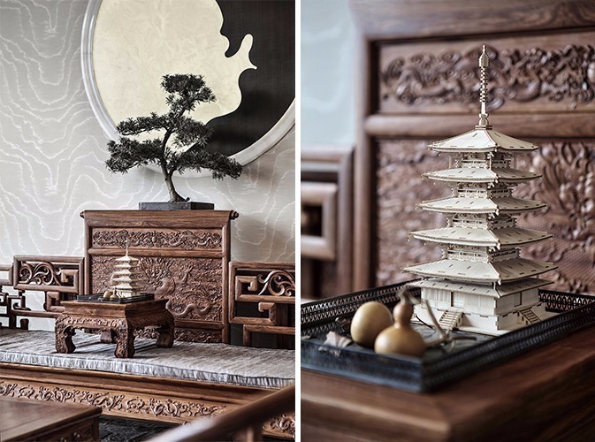 龍光御海天禧別墅樣板房，高端大氣的新中式豪