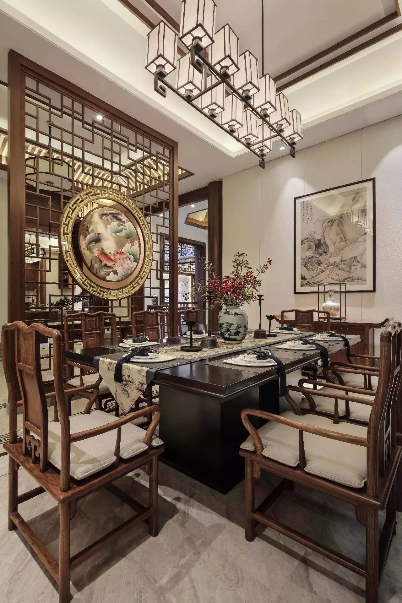 龍光御海天禧別墅樣板房，高端大氣的新中式豪