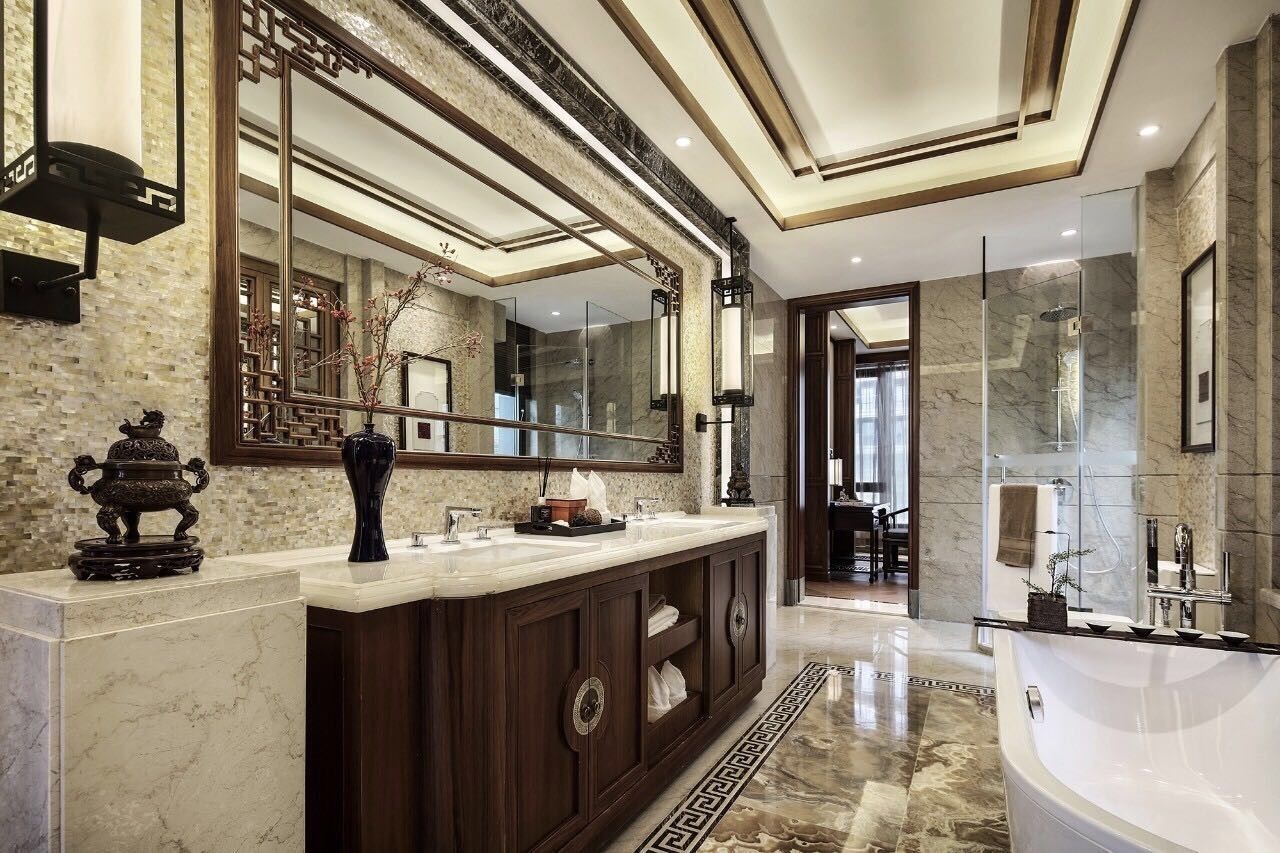 龍光御海天禧別墅樣板房，高端大氣的新中式豪