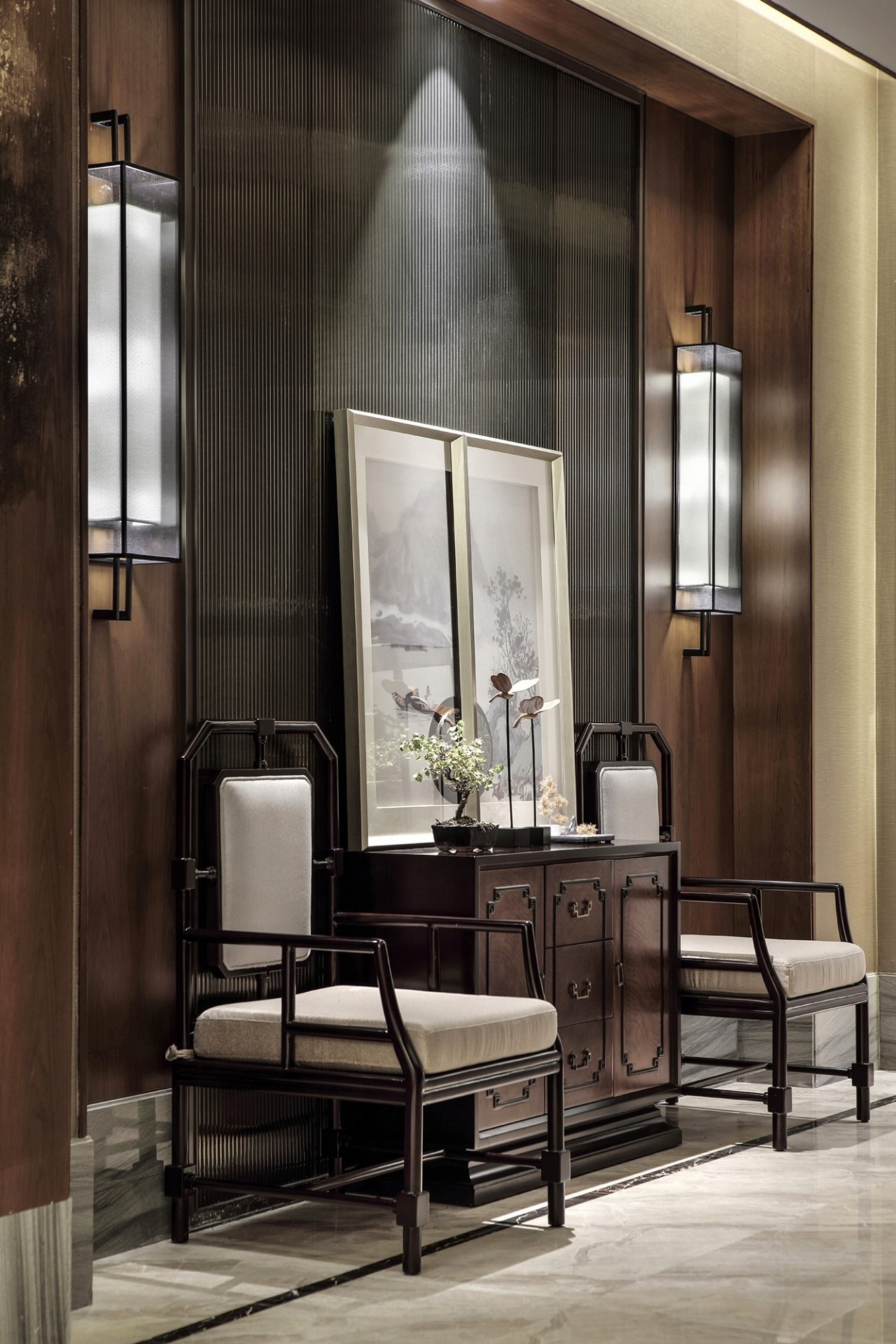 龍光御海天禧別墅樣板房，高端大氣的新中式豪