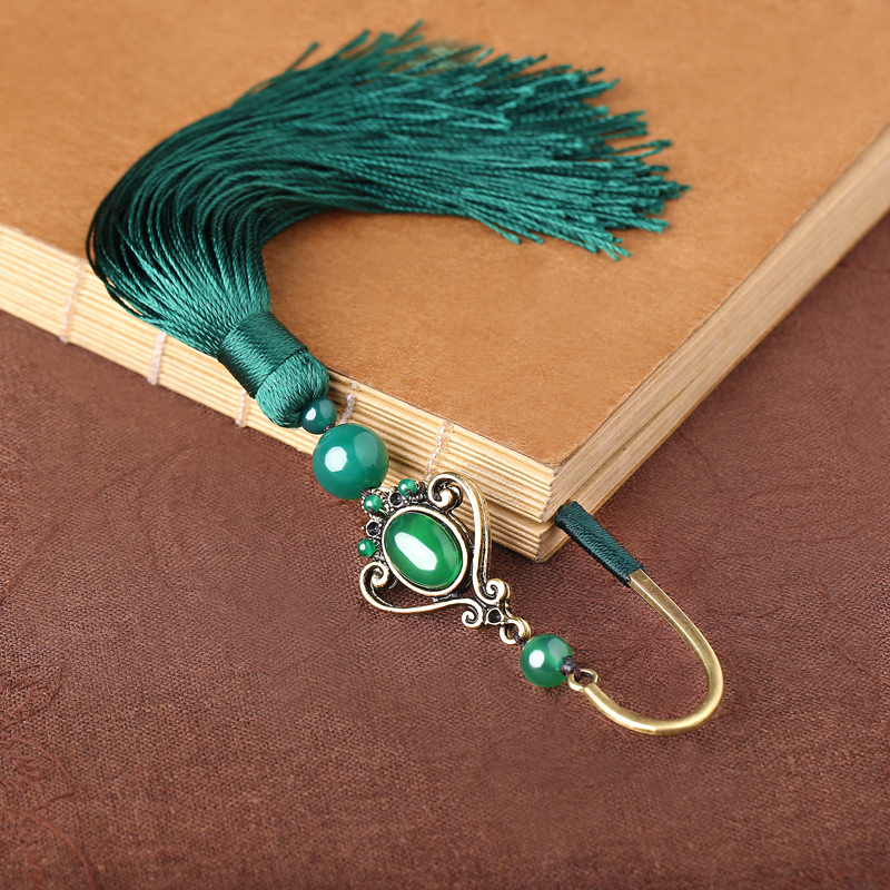 家佳樂文學(xué)古典創(chuàng)意金屬精致流蘇書簽