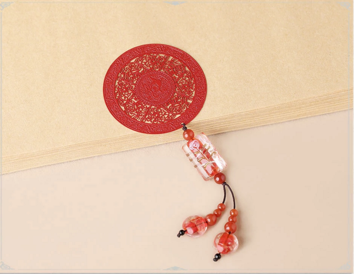 家佳樂(lè)文學(xué)古典紅色古風(fēng)金屬小清新書(shū)簽