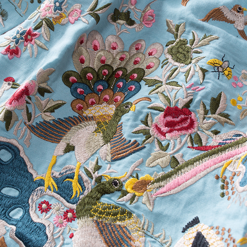 家佳樂(lè)文學(xué)亞麻刺繡復(fù)古唐裝圖片