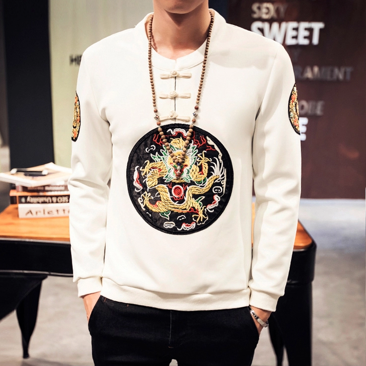 家佳樂文學(xué)刺繡龍袍復(fù)古衛(wèi)衣唐裝