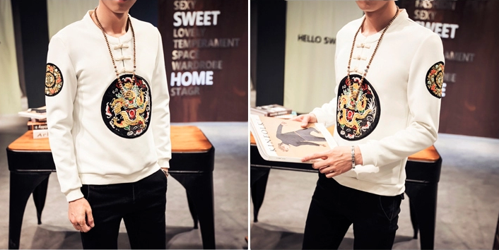 家佳樂文學(xué)刺繡龍袍復(fù)古衛(wèi)衣唐裝