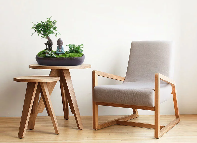 禪意桑榆樹組合盆栽，菖蒲綠植盆景圖片