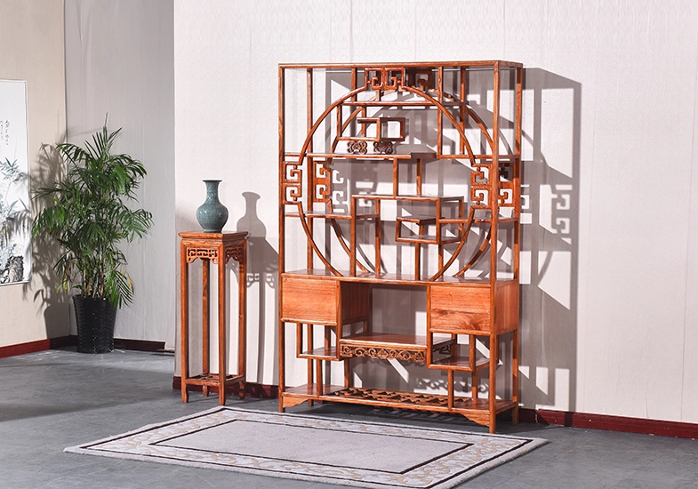 明清古典實木博古架，中式博古架隔斷