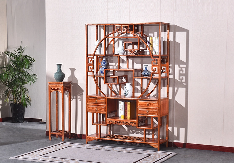 明清古典實木博古架，中式博古架隔斷