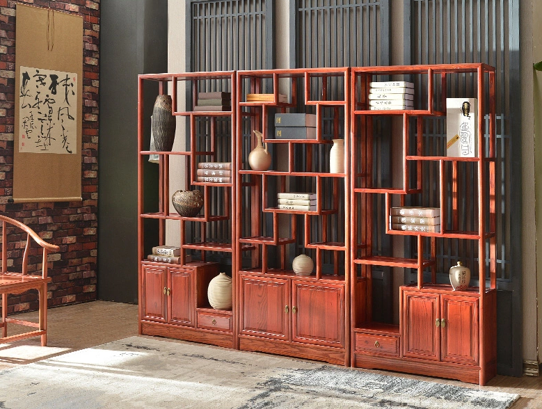 明清古典家具，實(shí)木南榆木中式博古架