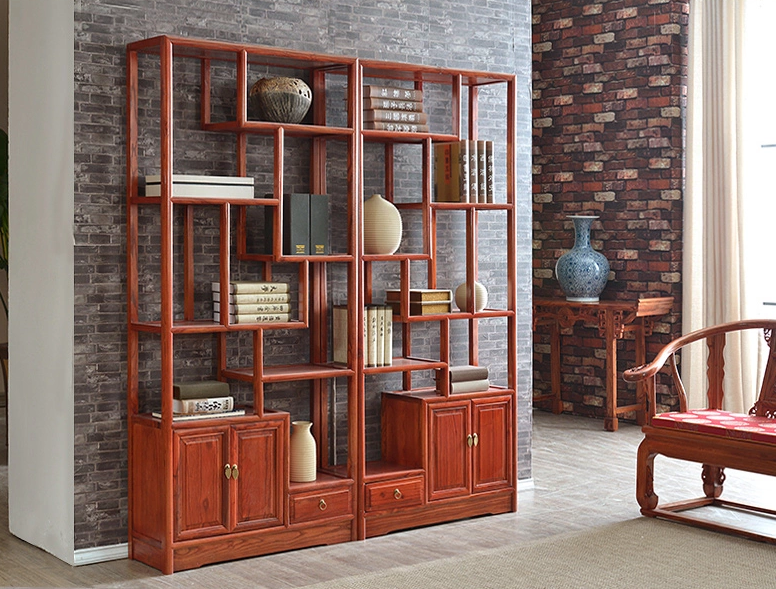 明清古典家具，實(shí)木南榆木中式博古架