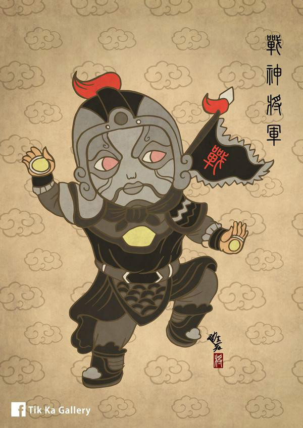 用國劇風(fēng)重新詮釋復(fù)仇者聯(lián)盟插畫欣賞