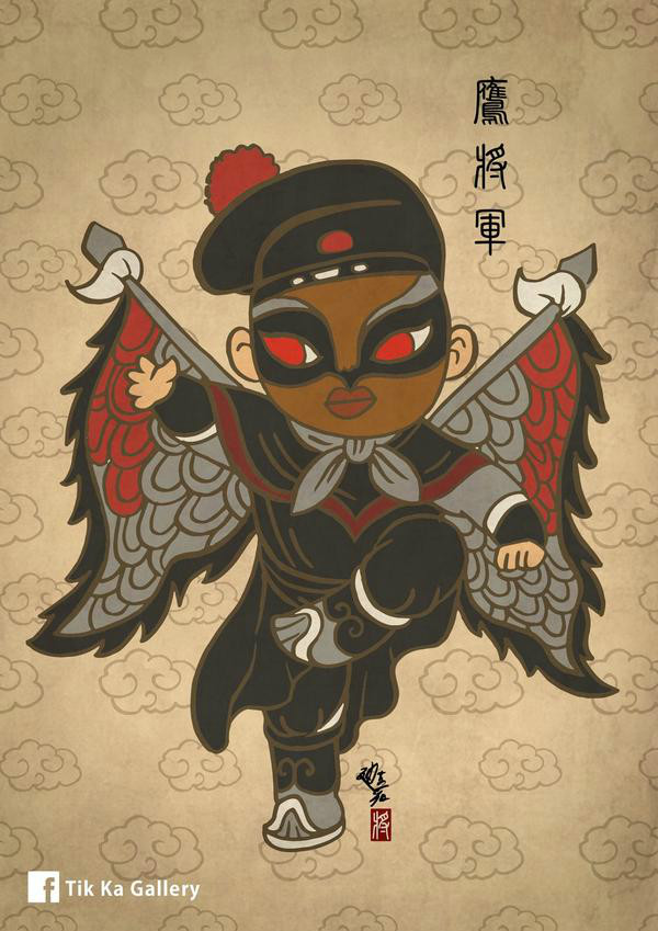 用國劇風(fēng)重新詮釋復(fù)仇者聯(lián)盟插畫欣賞