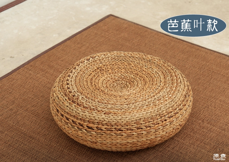 圓形中式草編蒲團(tuán)坐墊 茶道打坐佳品