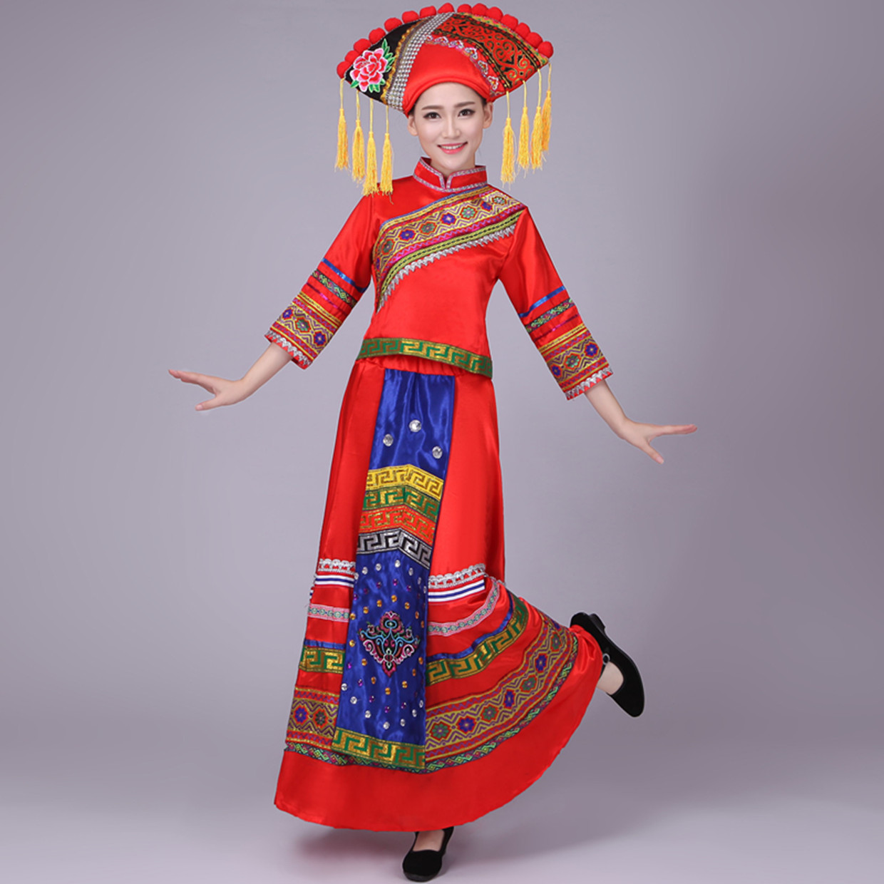 廣西壯族舞蹈民族服裝，苗族少數(shù)民族服裝圖片