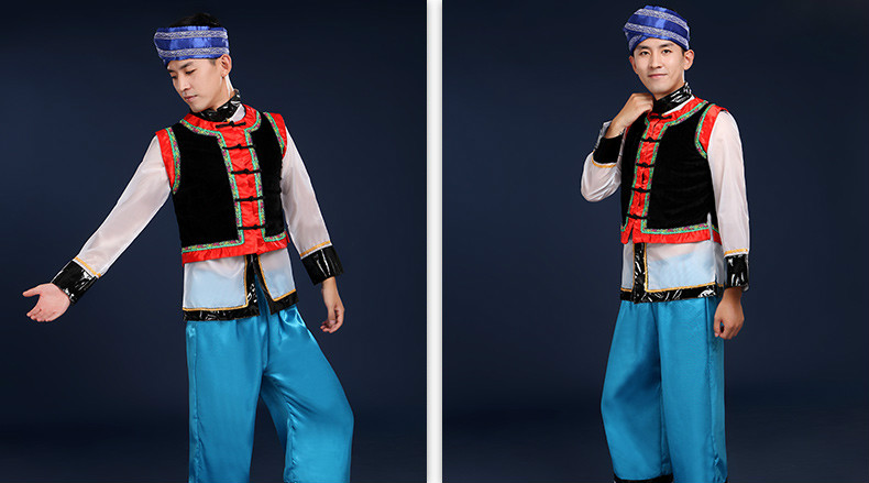 彝族舞蹈民族服飾，男款少數(shù)民族服裝