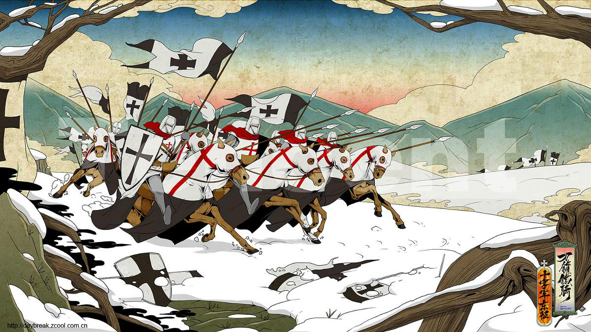 《刀鋒鐵騎》長卷，精美插畫