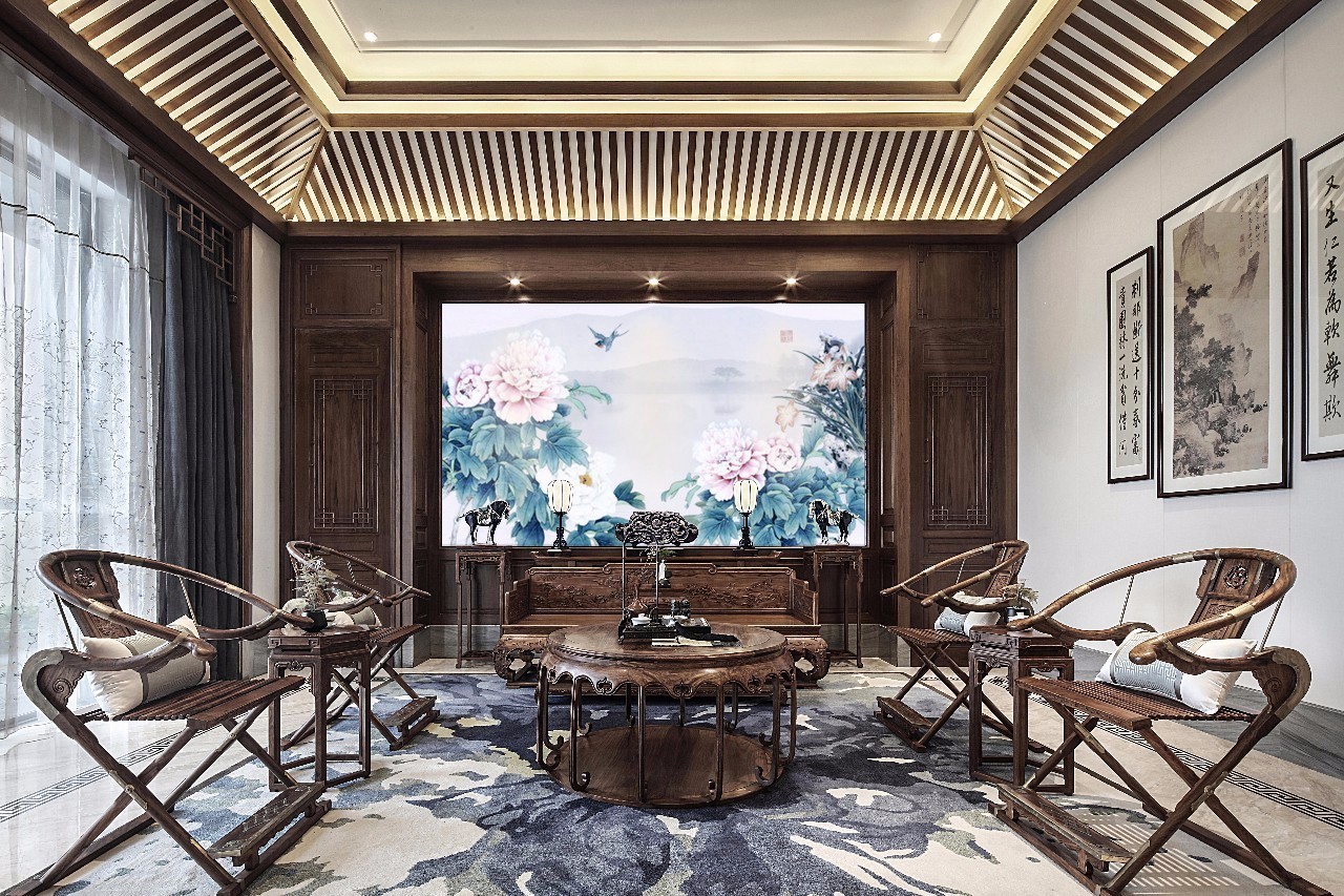 裝修設(shè)計(jì)：新中式客廳最有范的待客之道！