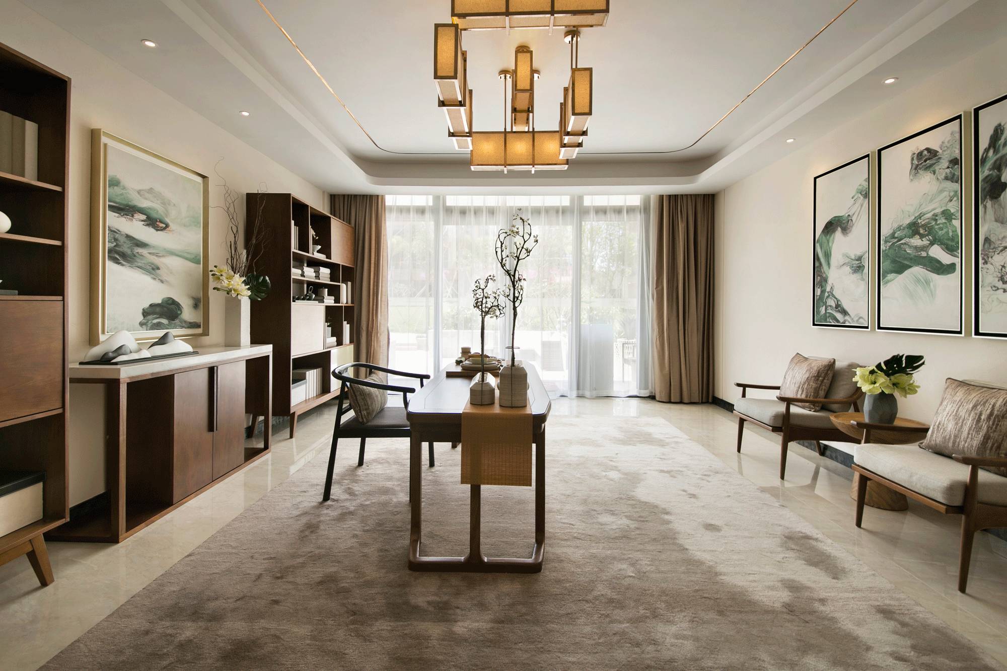 裝修設(shè)計：新中式客廳最有范的待客之道！